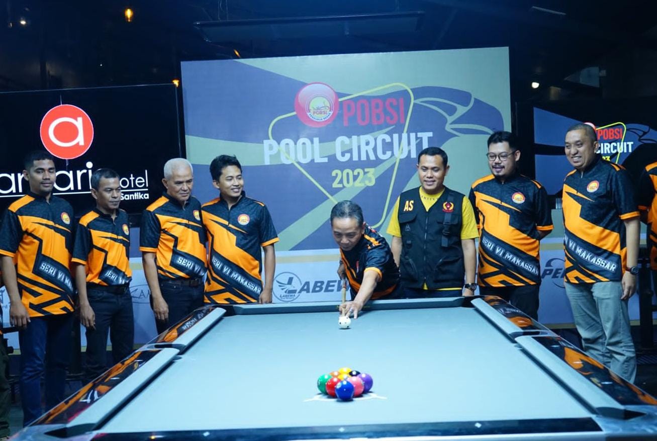 Seri Terakhir POBSI Pool Circuit 2023, Resmi Dibuka di Makassar