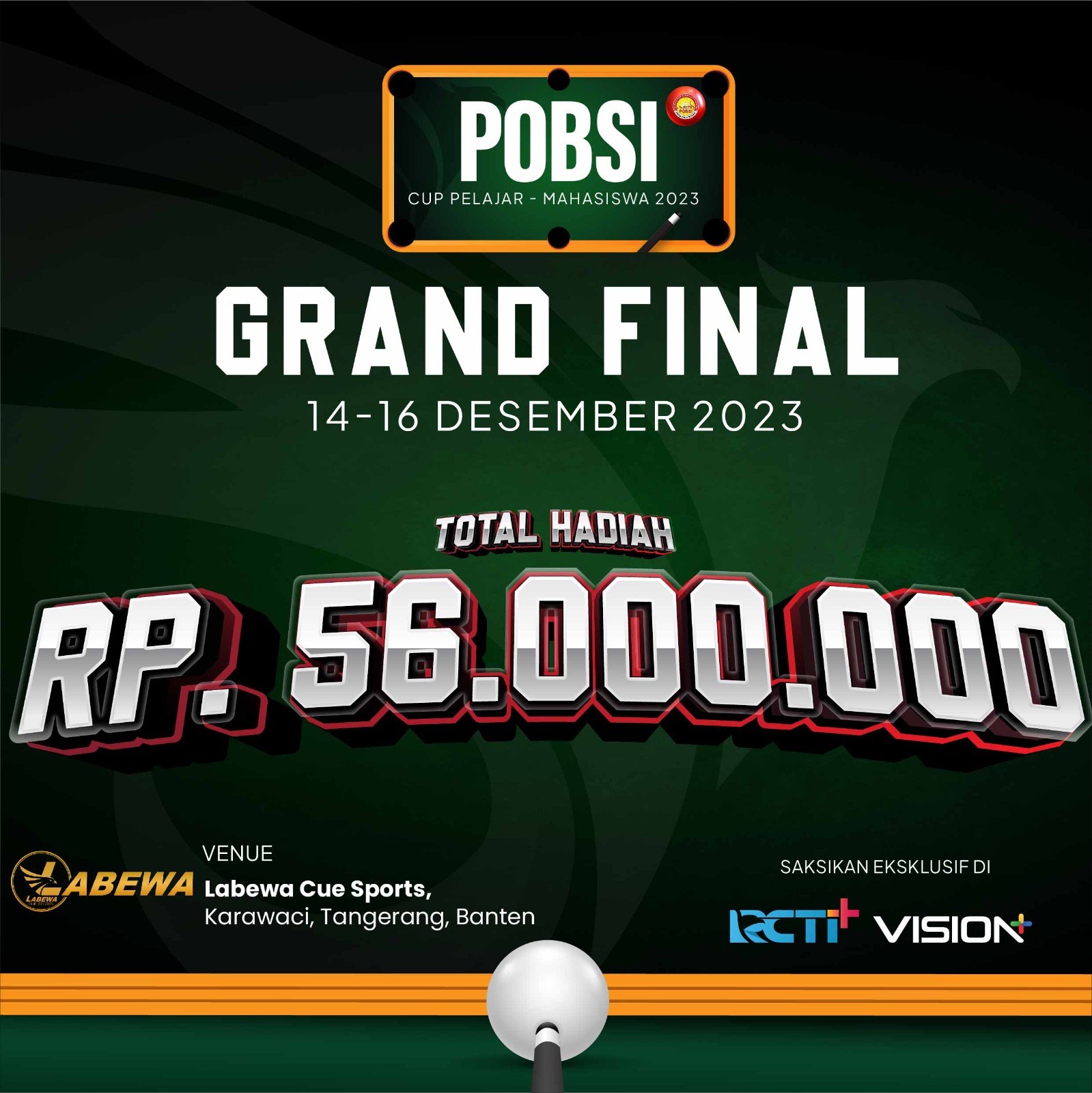 Grand Final POBSI Cup Pelajar-Mahasiswa 2023, Siap Buktikan Pebiliar Muda Terbaik